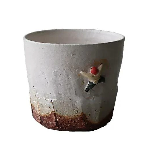 美濃燒杯/玻璃杯 攀岩冬日燒酒杯 350cc 日本製