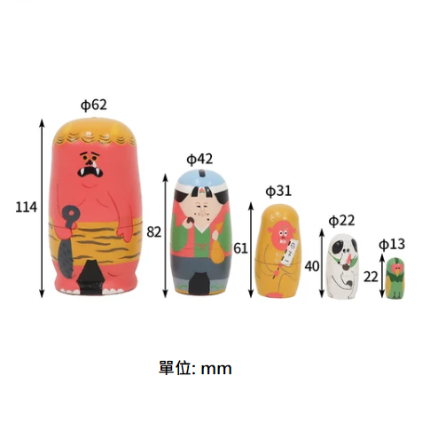 NOOKs 故事主題木製俄羅斯套娃