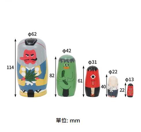 NOOKs 故事主題木製俄羅斯套娃